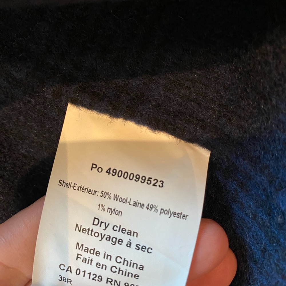 New Dkny $495 Navy Solid Button Jacket 38r - image 5